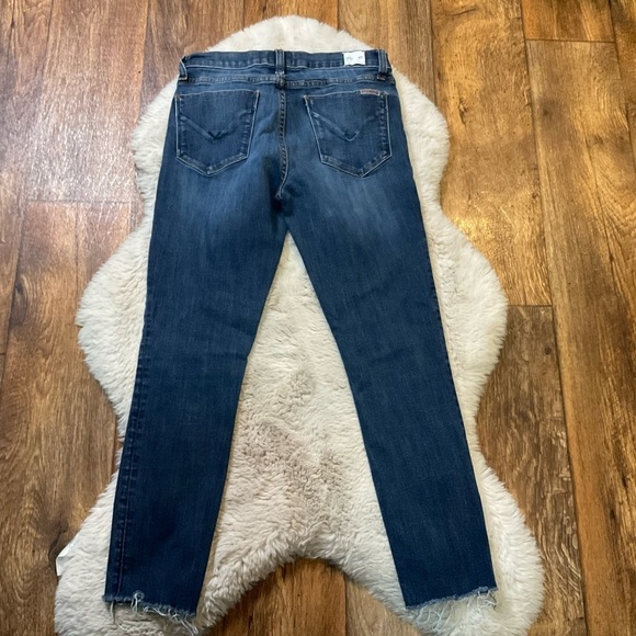 Hudson Krista Super Skinny Ankle Jeans Women size 27 Blue Raw Hem - Picture 8 of 10